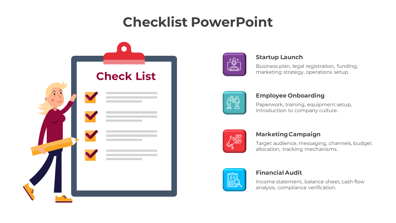 Free - Innovative Checklist PowerPoint And Google Slides Template