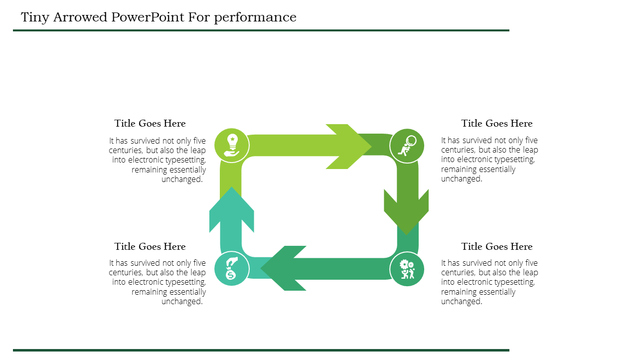 Free - Green Color Arrows PowerPoint Templates