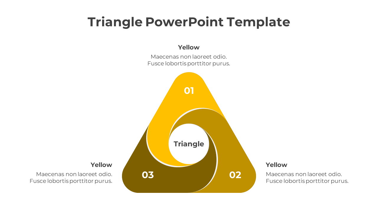Triangle PowerPoint Template-Yellow