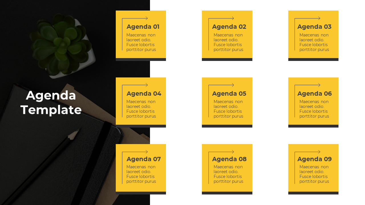 Business Agenda PowerPoint And Google Slides Template