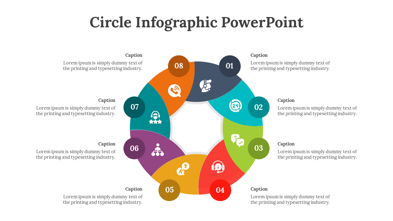 Circle Infographic PowerPoint-Multicolor