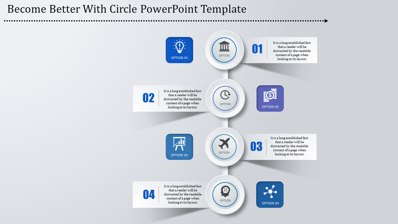 Visualize Circle PowerPoint Template Presentation