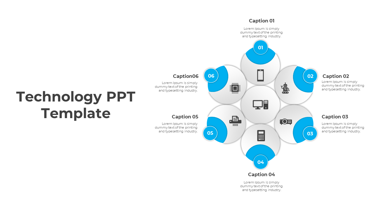 Technology PPT Template-Blue
