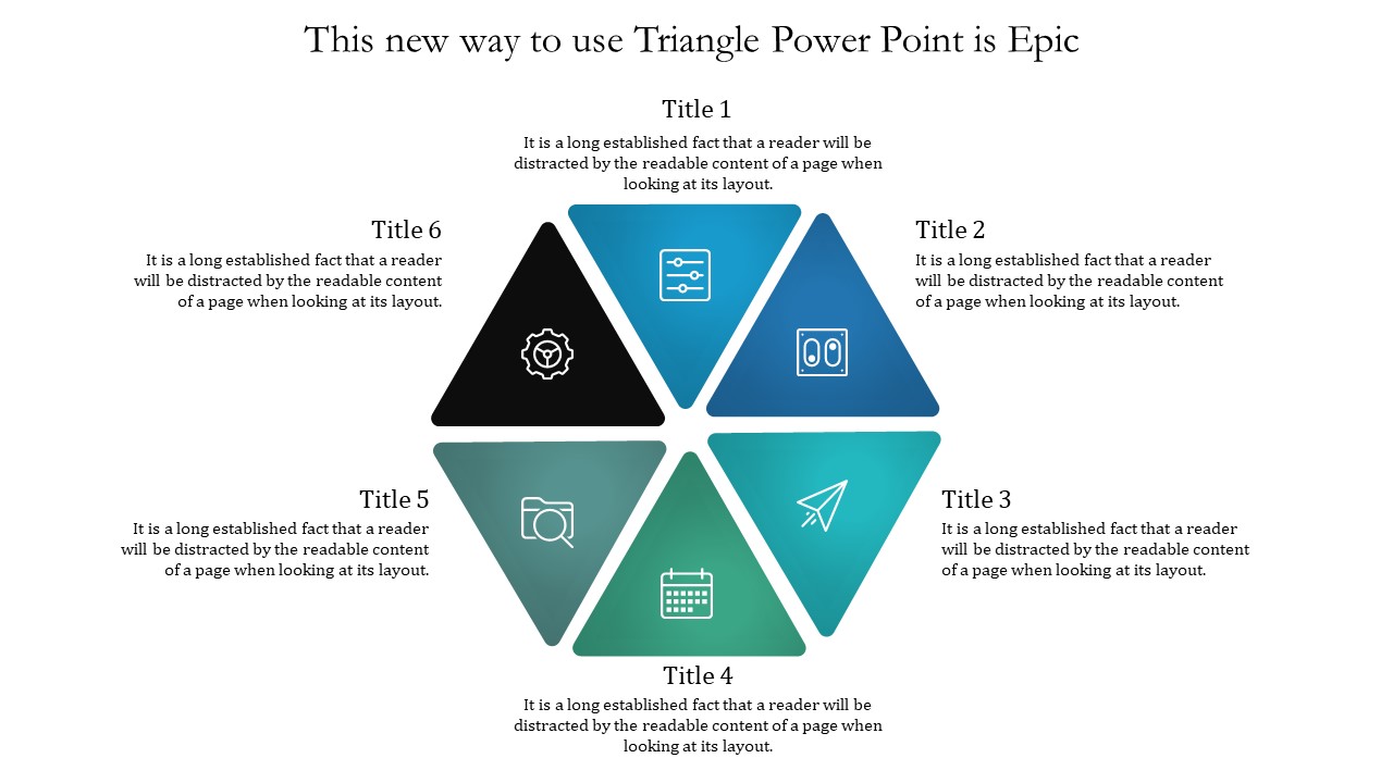 Learn From Triangle PowerPoint Template