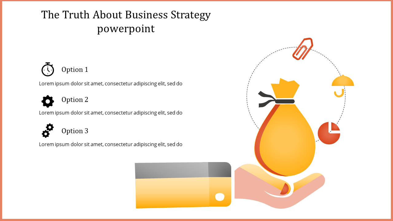 Astounding Business Strategy PowerPoint With Three Nodes