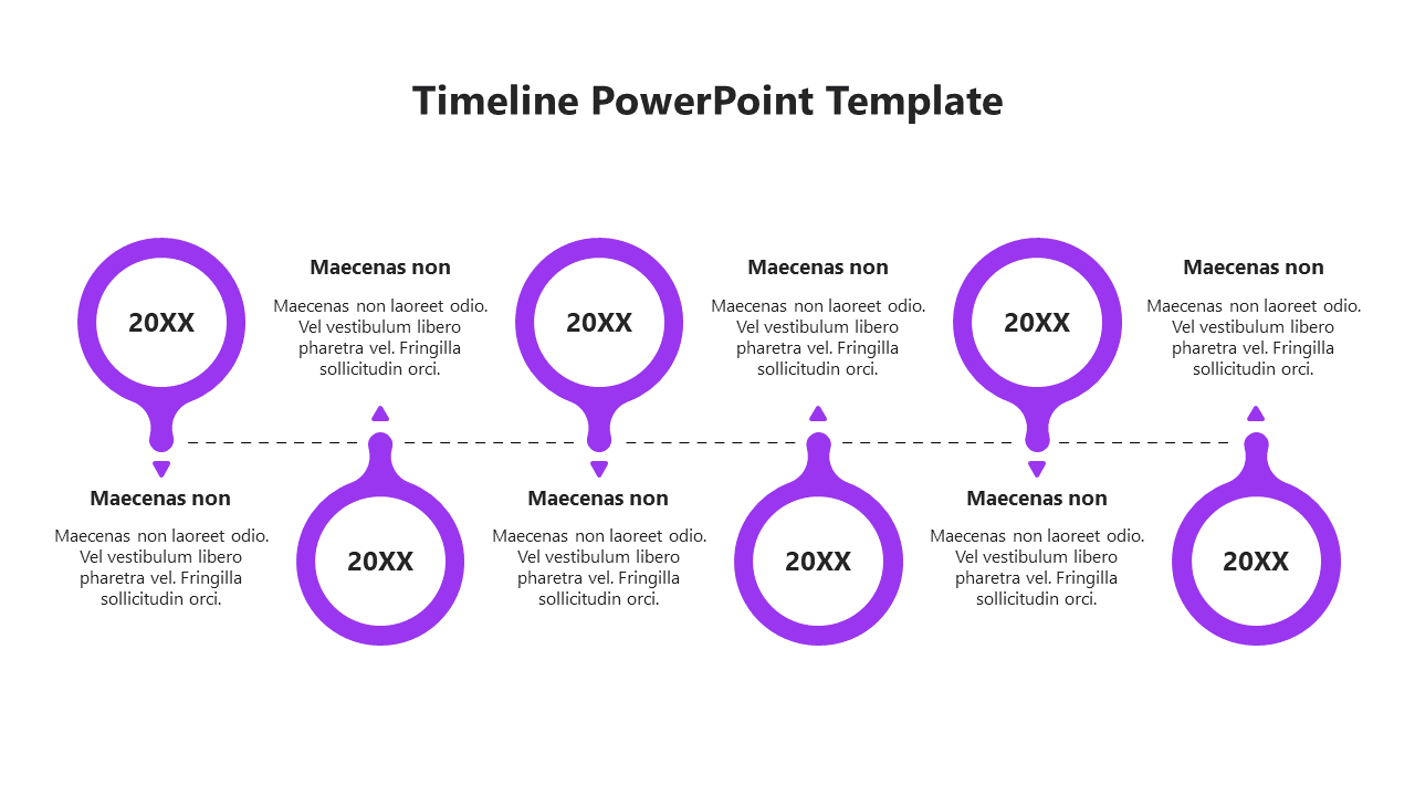 Timeline Slide Template-Purple