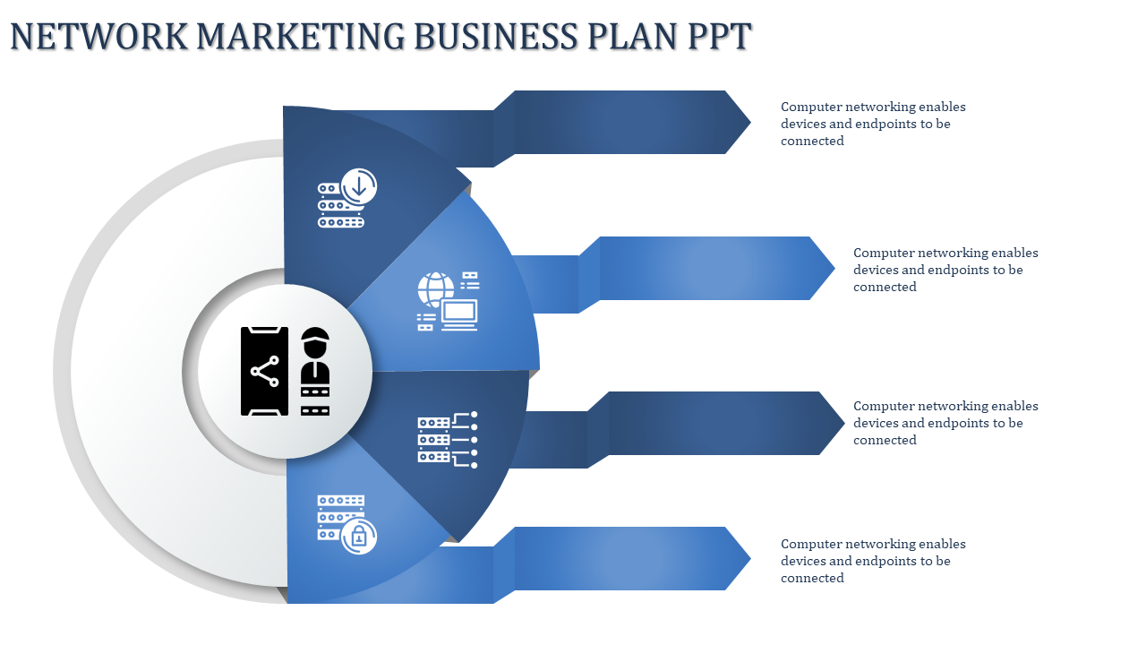 A Four Noded Network Marketing Business Plan PPT Slides