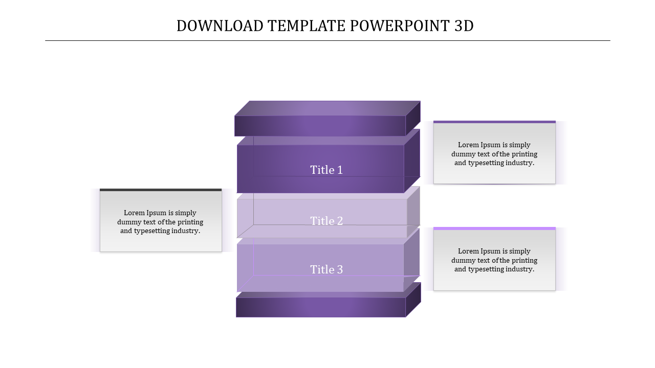 Download Template PowerPoint  3D Design
