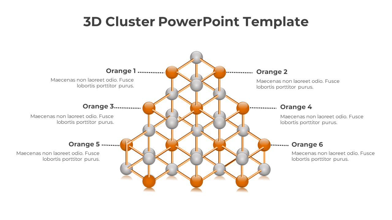 3D Cluster PowerPoint Template-Orange