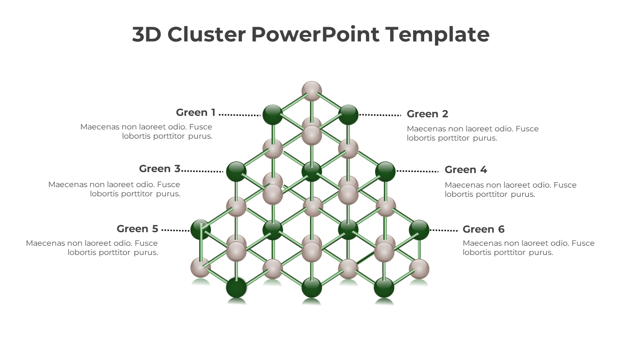 Innovative 3D Cluster PowerPoint And Google Slides