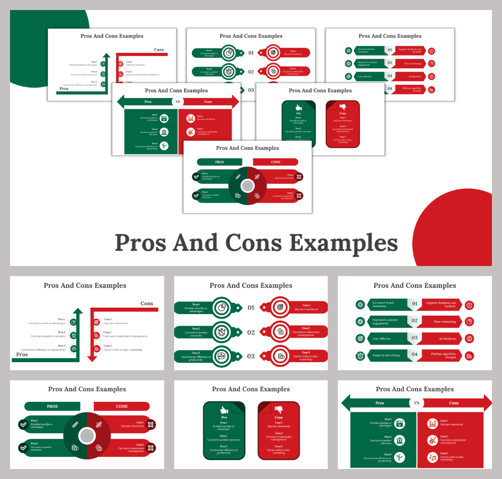 Pros And Cons Examples PPT And Google Slides Templates