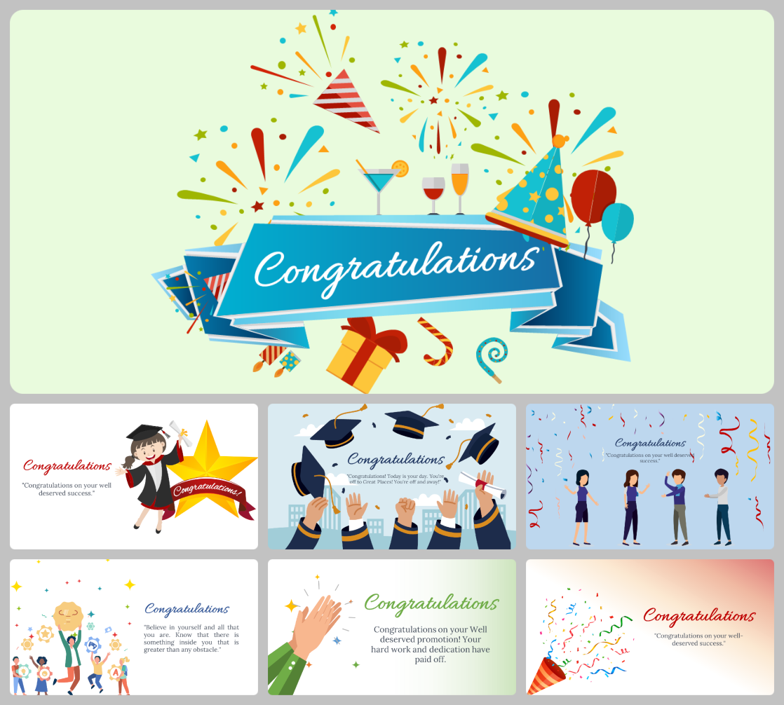 Congratulations PowerPoint and Google Slides Themes