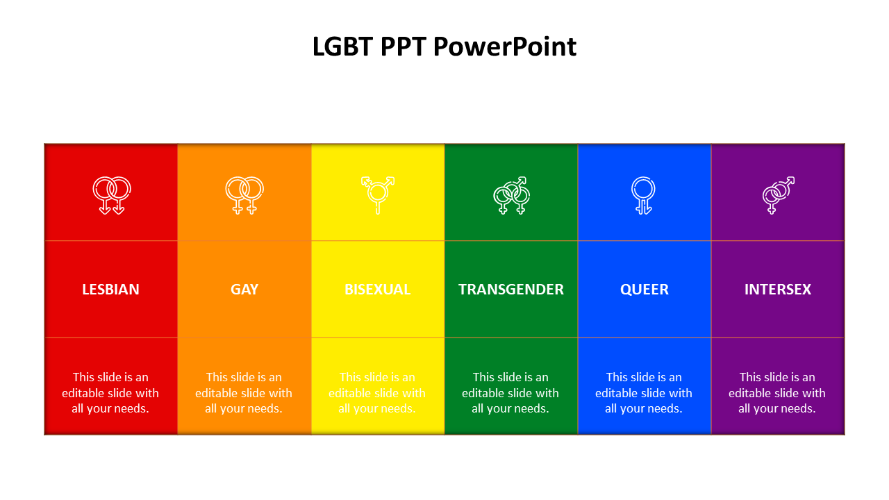 Our Predesigned LGBT PPT PowerPoint Template Designs