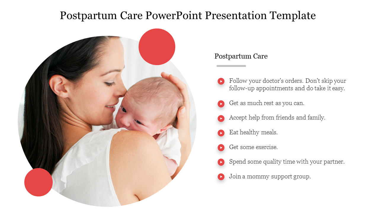 Postpartum care PowerPoint presentation template