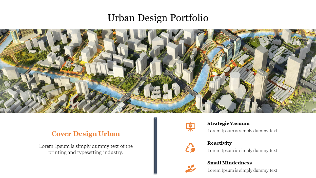 Urban Design Portfolio PowerPoint Presentation Slide