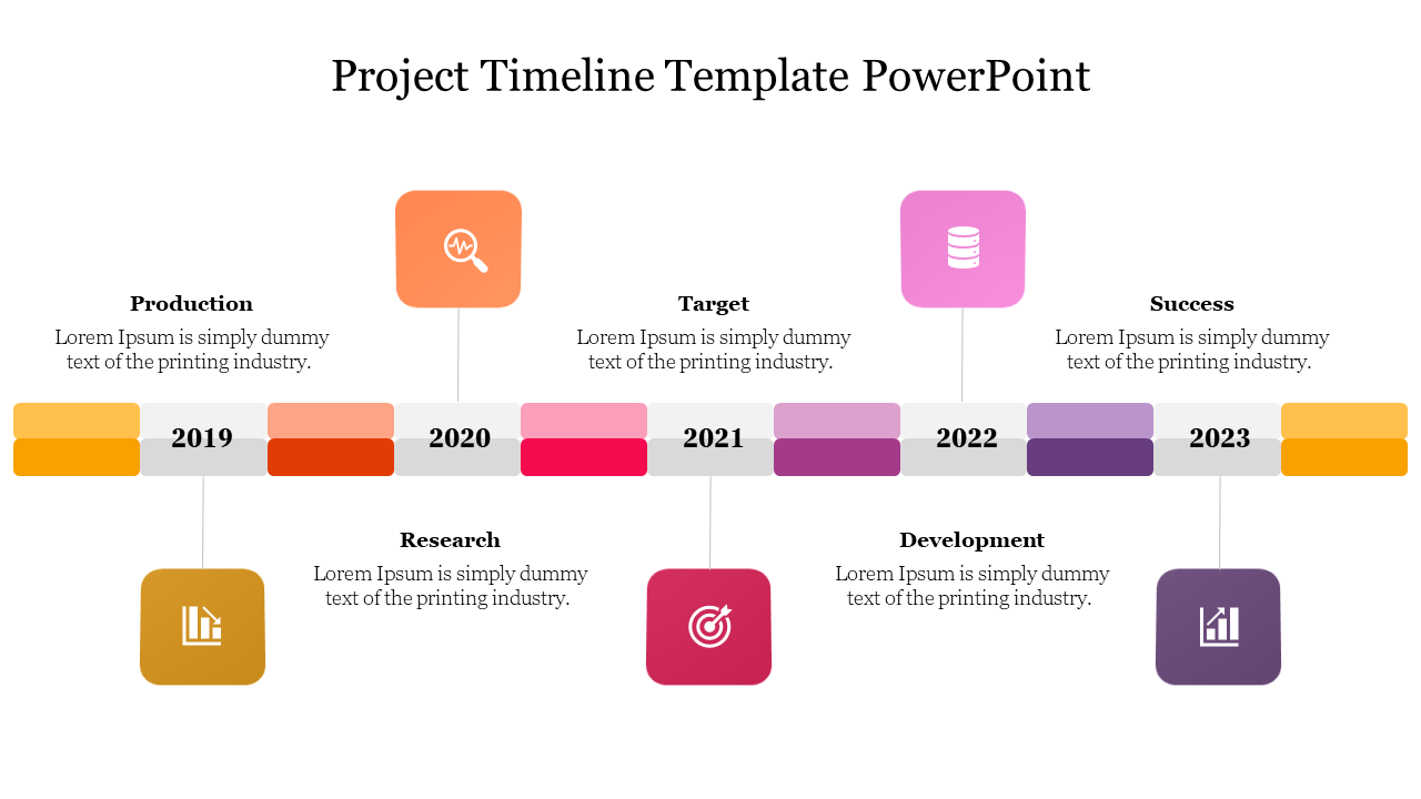 Free - Project Timeline Template PowerPoint Presentation Slide