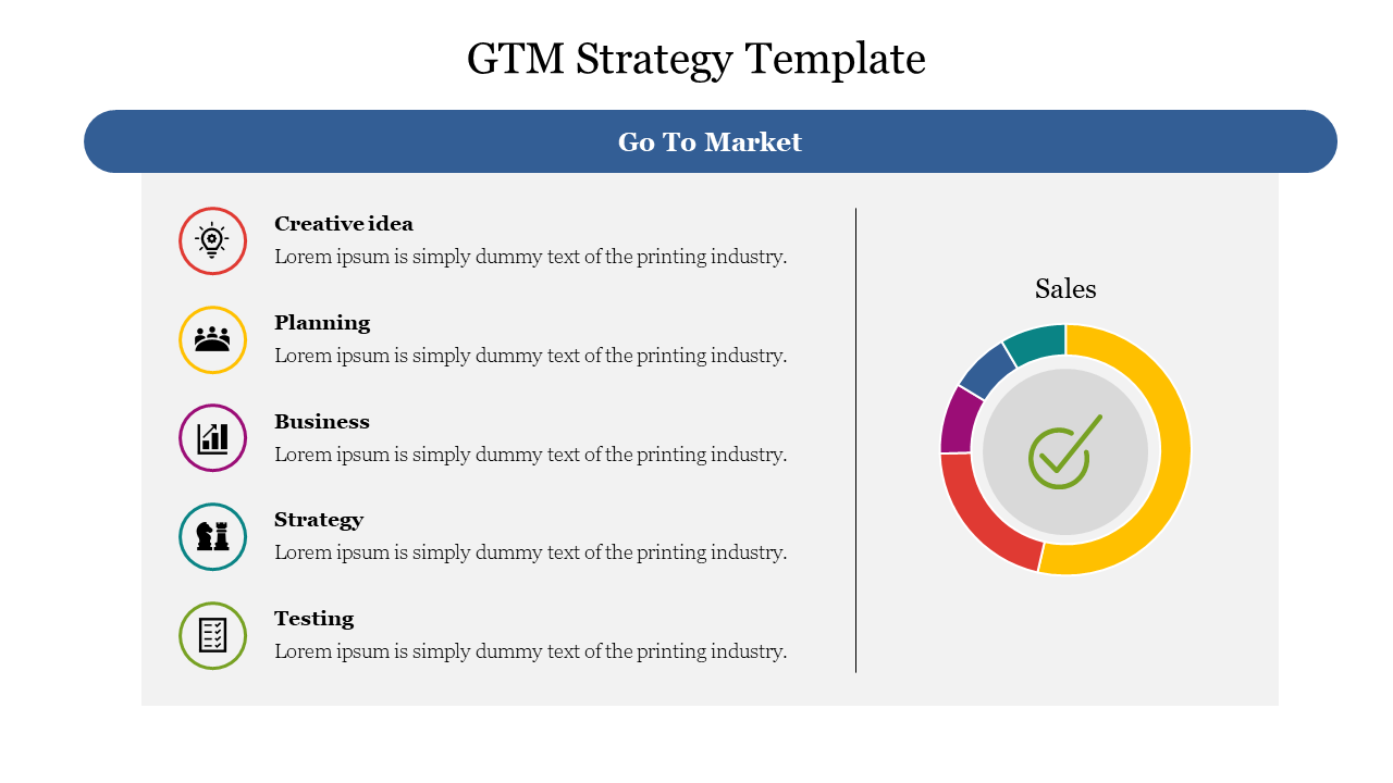Creative GTM Strategy Template For Presentation Slide