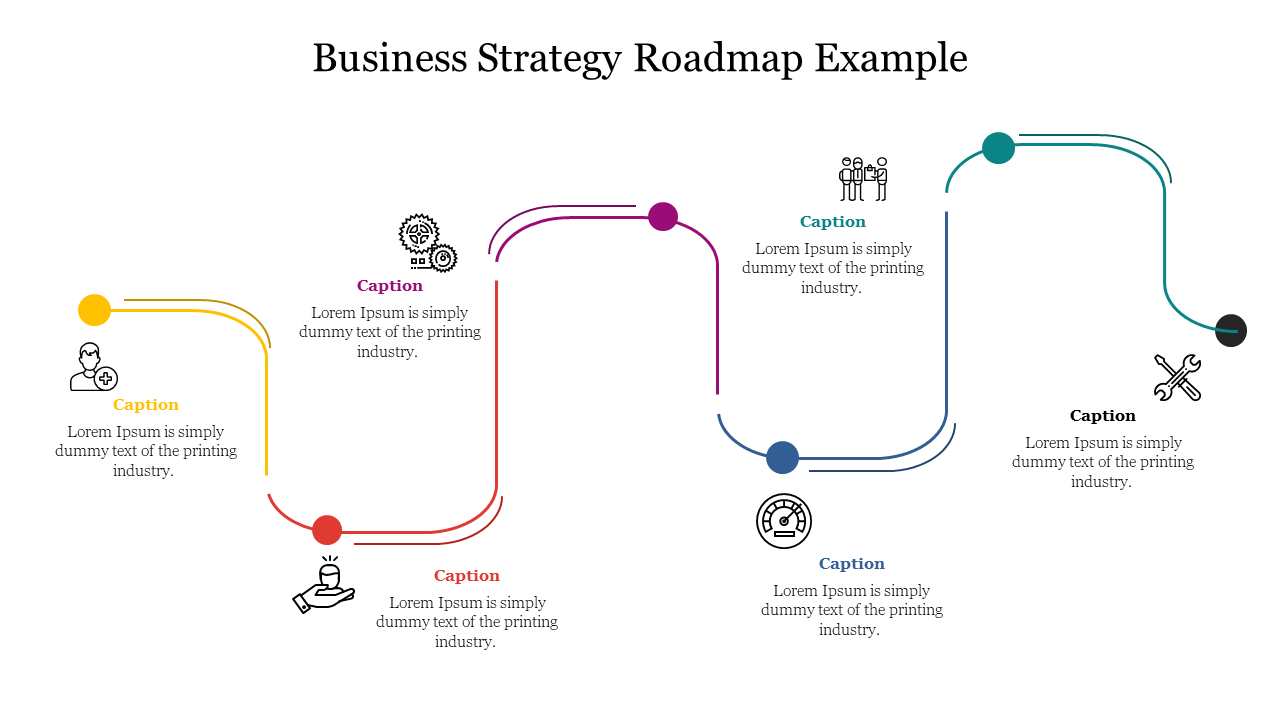 Creative Business Strategy Roadmap Example Template