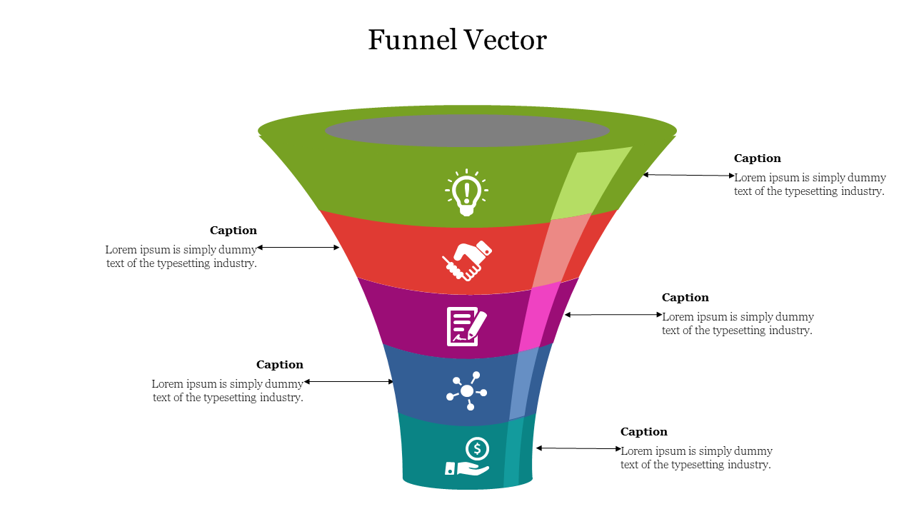 Attractive Funnel Vector PowerPoint Presentation Slide