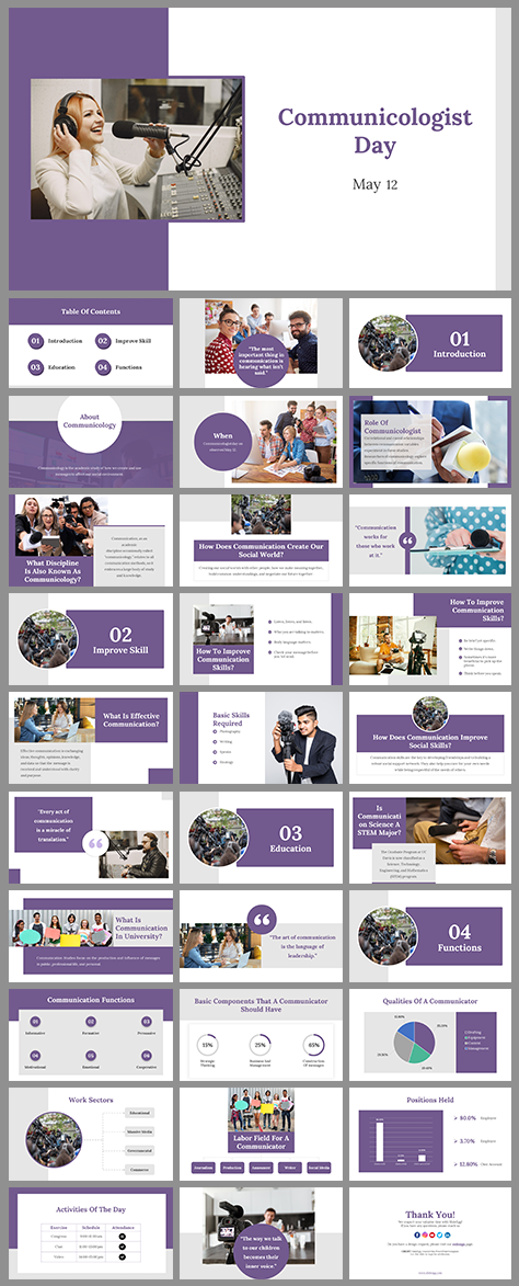 Our Predesigned Communicologist Day PowerPoint Presentation