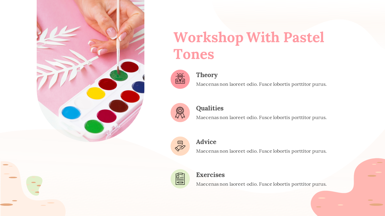 Workshop With Pastel Tones PowerPoint And Google Slides