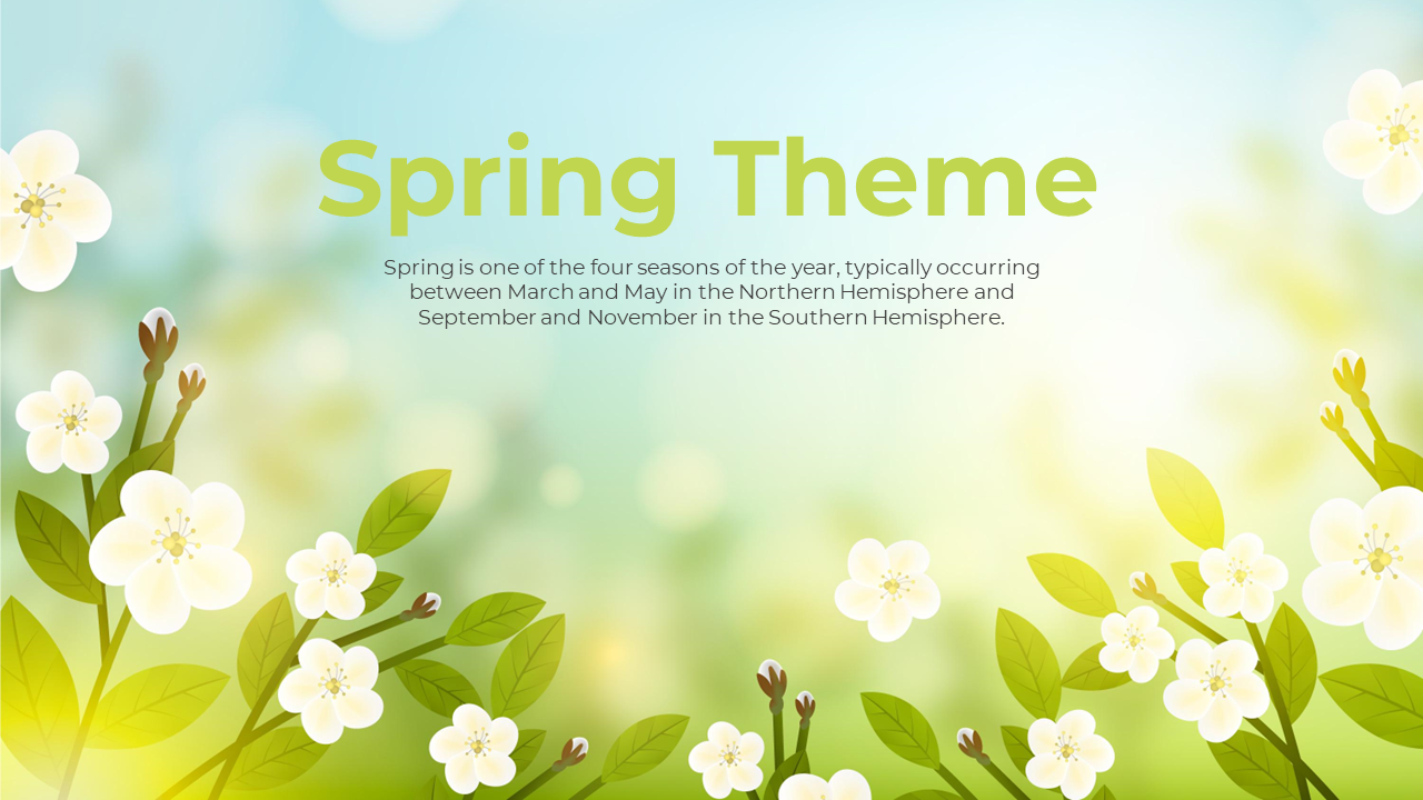 Spring Theme PowerPoint And Google Slides Template Spring Theme PowerPoint And Google Slides Template