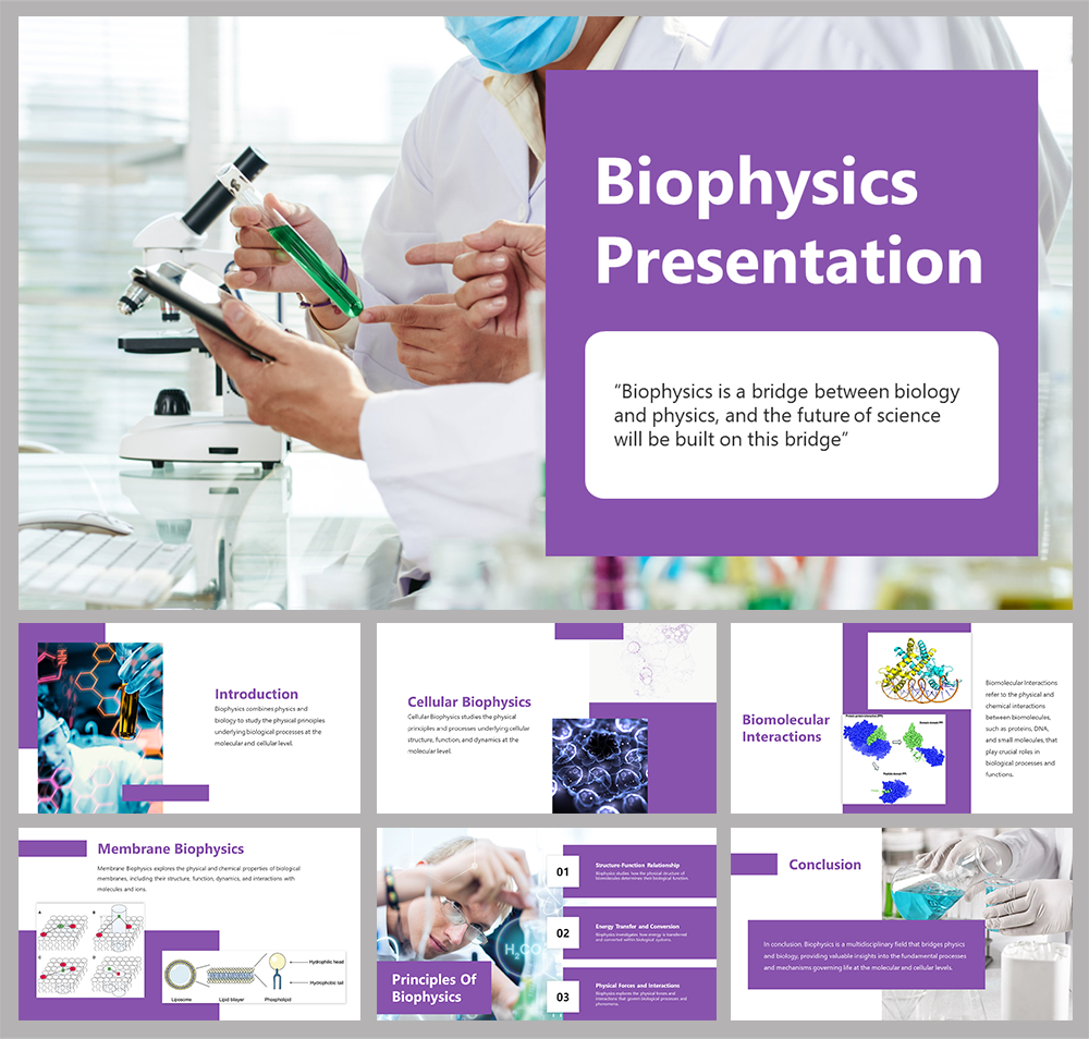 Biophysics ppt presentation and google slides templates