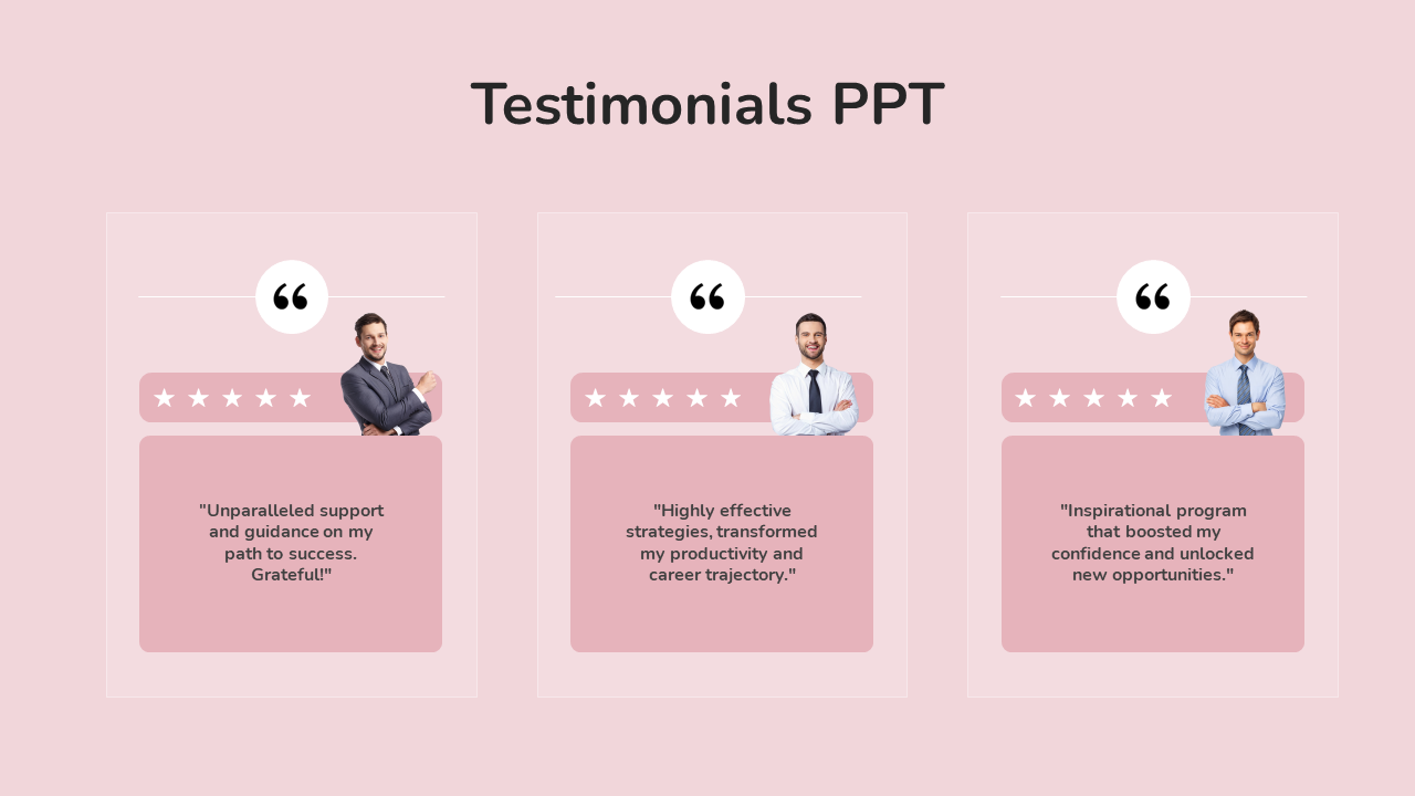 Free - Best Testimonial PPT Presentation And Google Slides Template