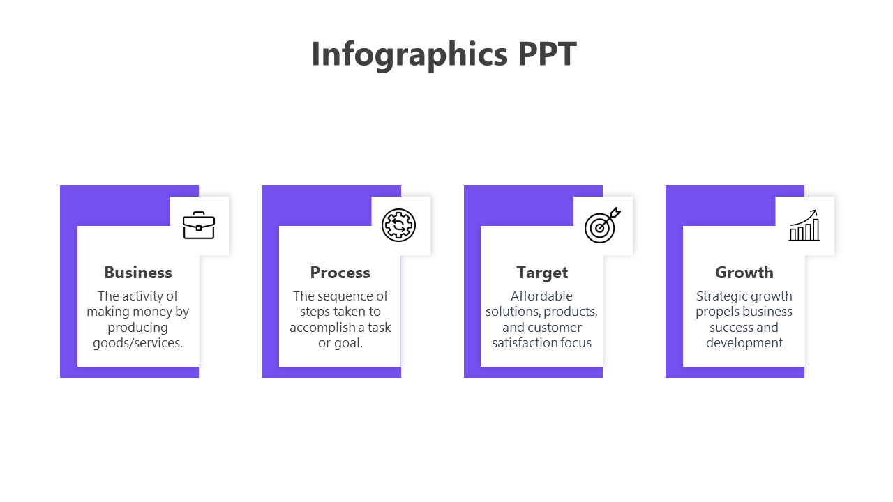 Free PPT Infographics-4-Purple