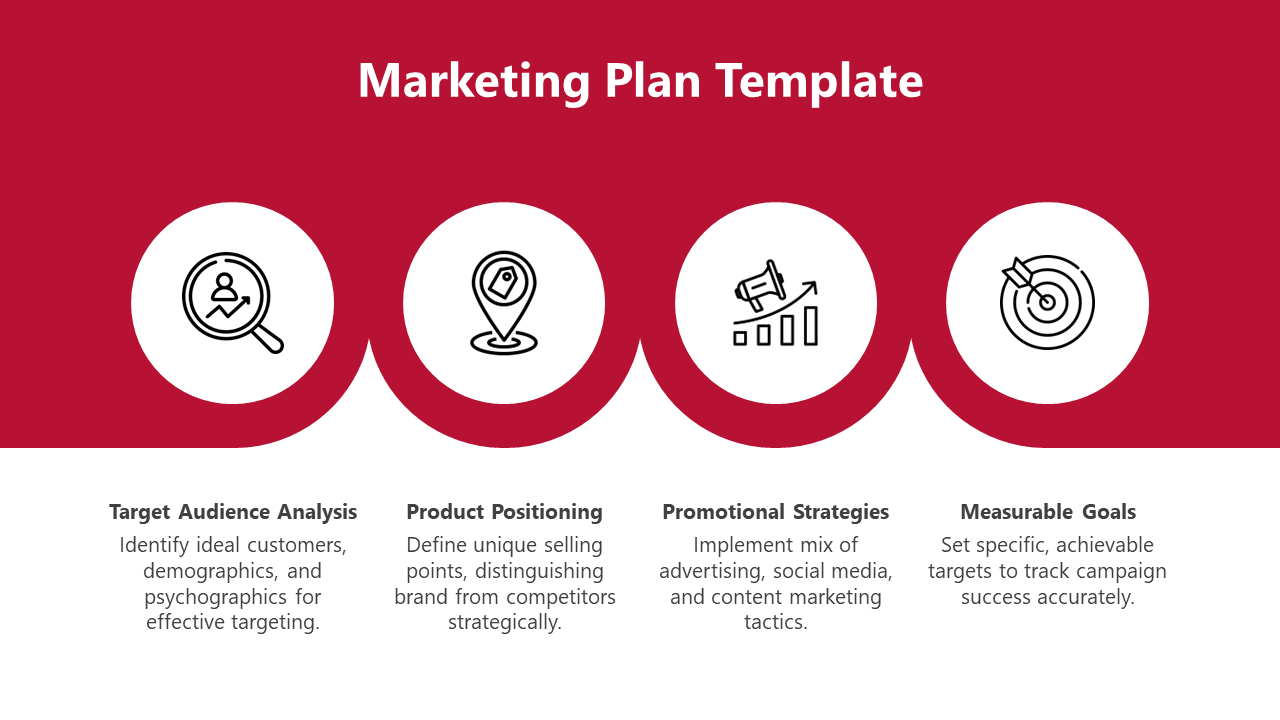 Best Marketing Plan Template-4-Red