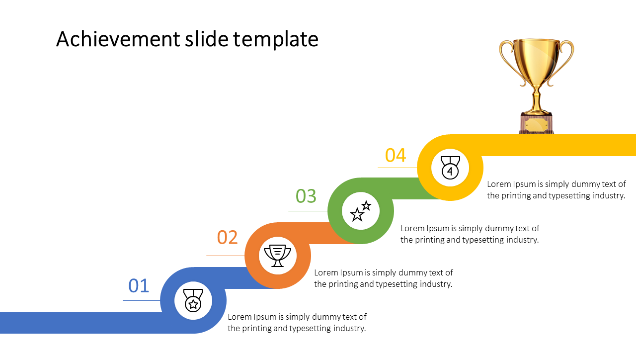 Free - Attractive Achievement Slide Template Presentation