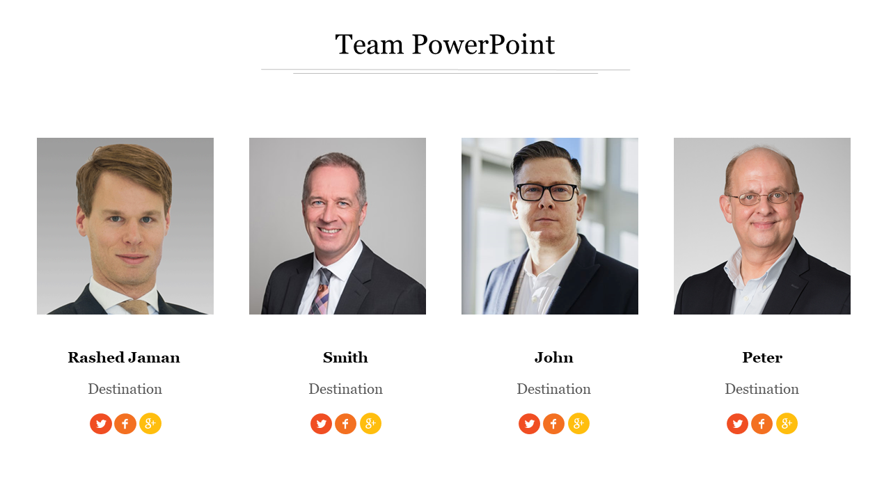 Team PowerPoint For Presentation