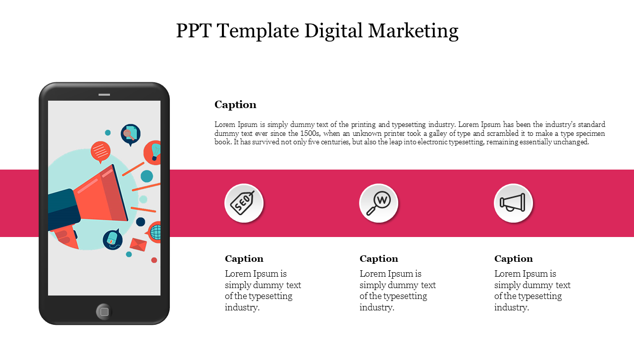 Free - Editable PPT Template Digital Marketing Presentation