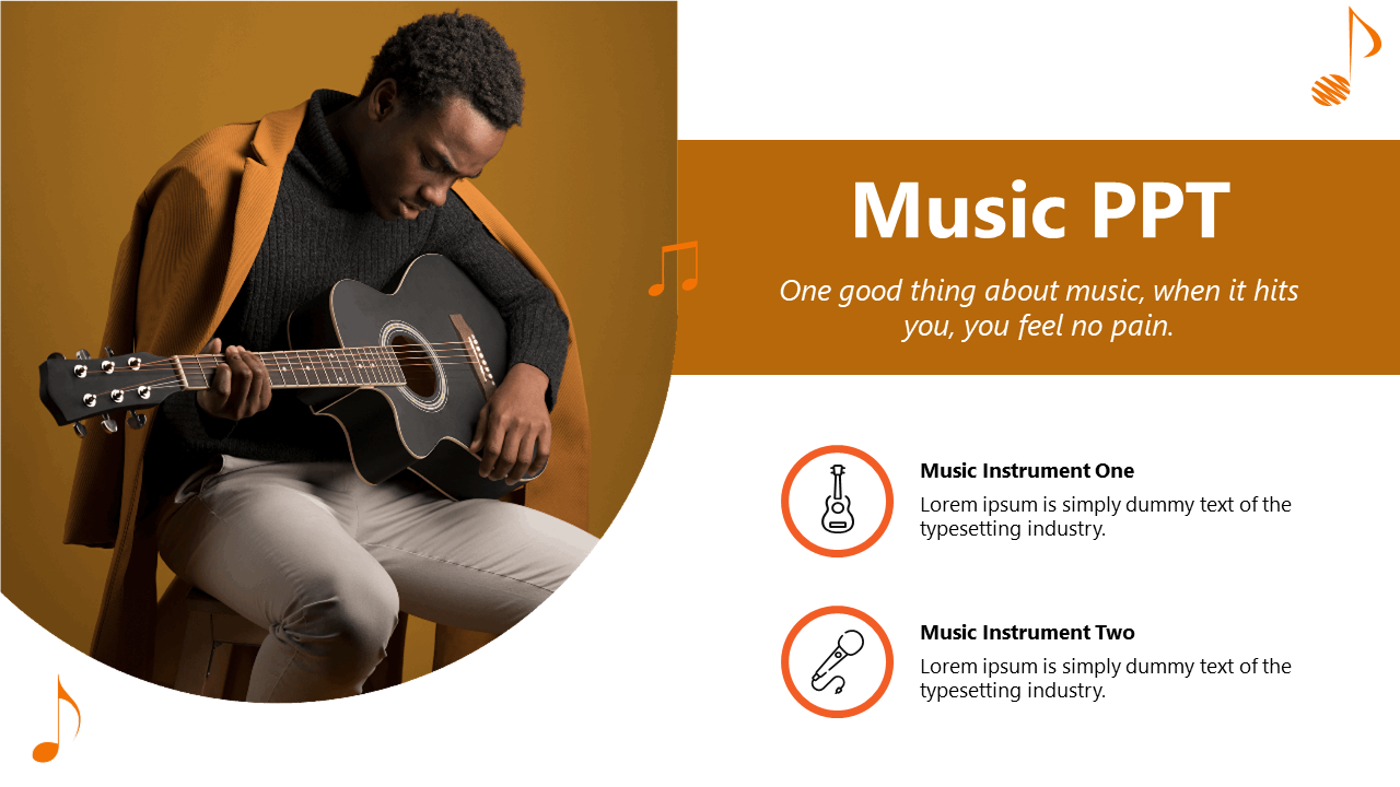 Easy To Editable Of Music PPT And Google Slides Template