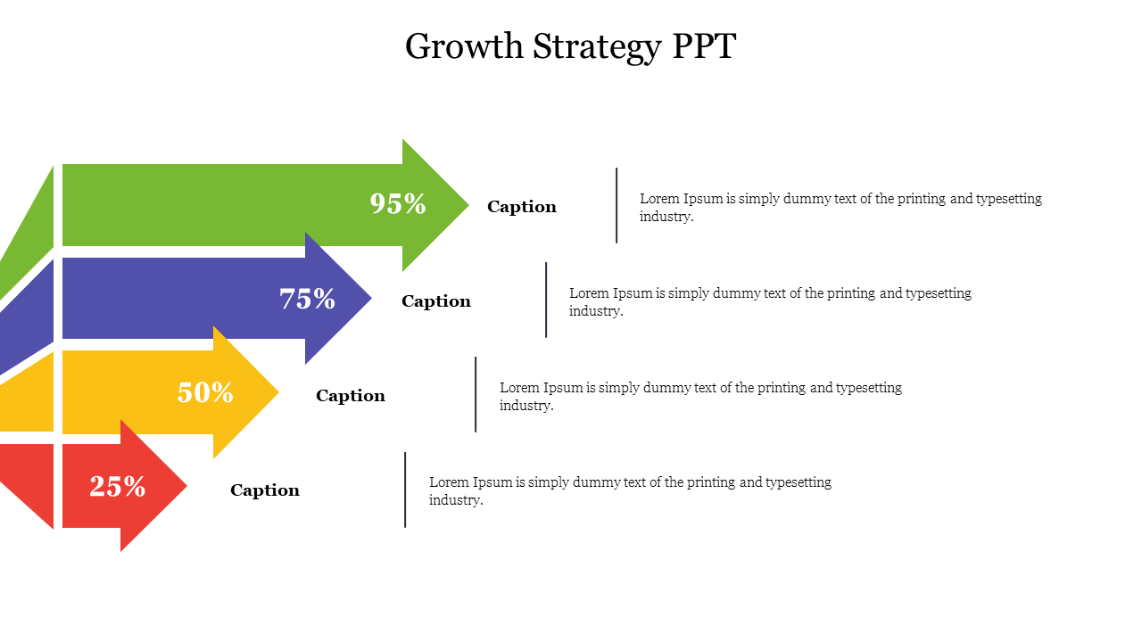 Growth Strategy PPT With Arrow Design