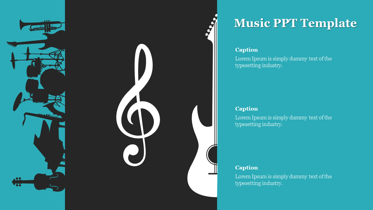 Creative Music PPT Template For Presentation