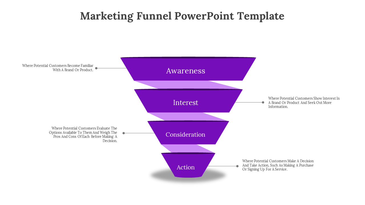 Marketing Funnel PowerPoint Template-Purple