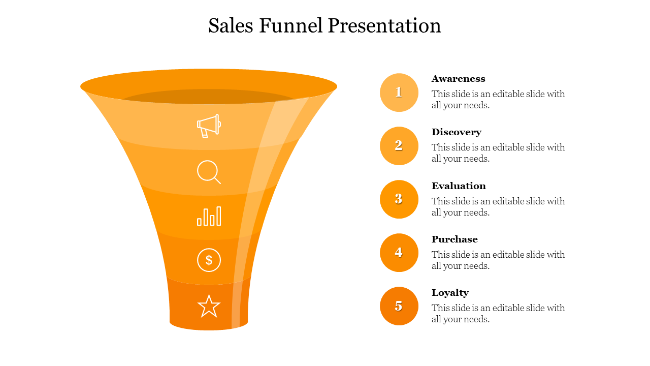 Sales Funnel Presentation-Orange