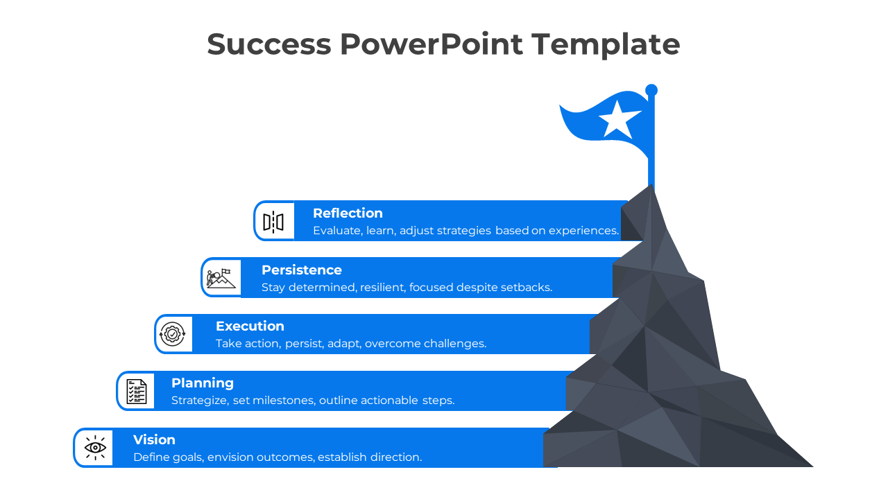 Success PowerPoint Template-Blue