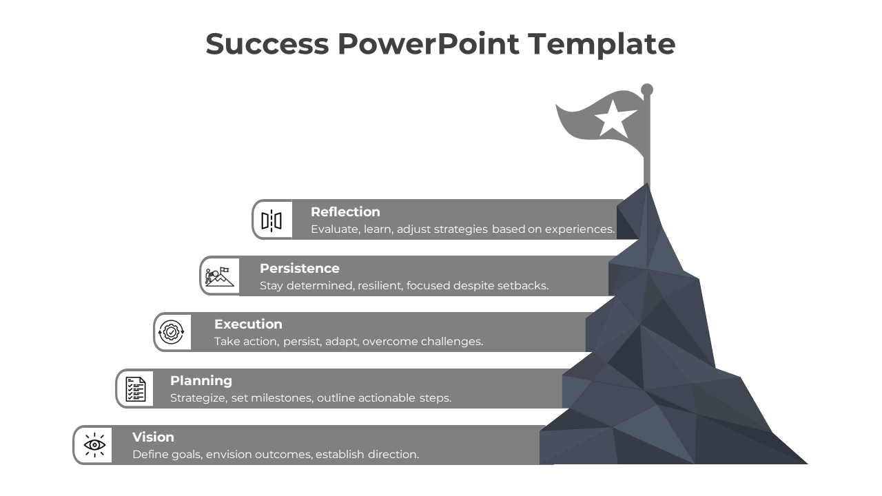Success PowerPoint Template-Gray