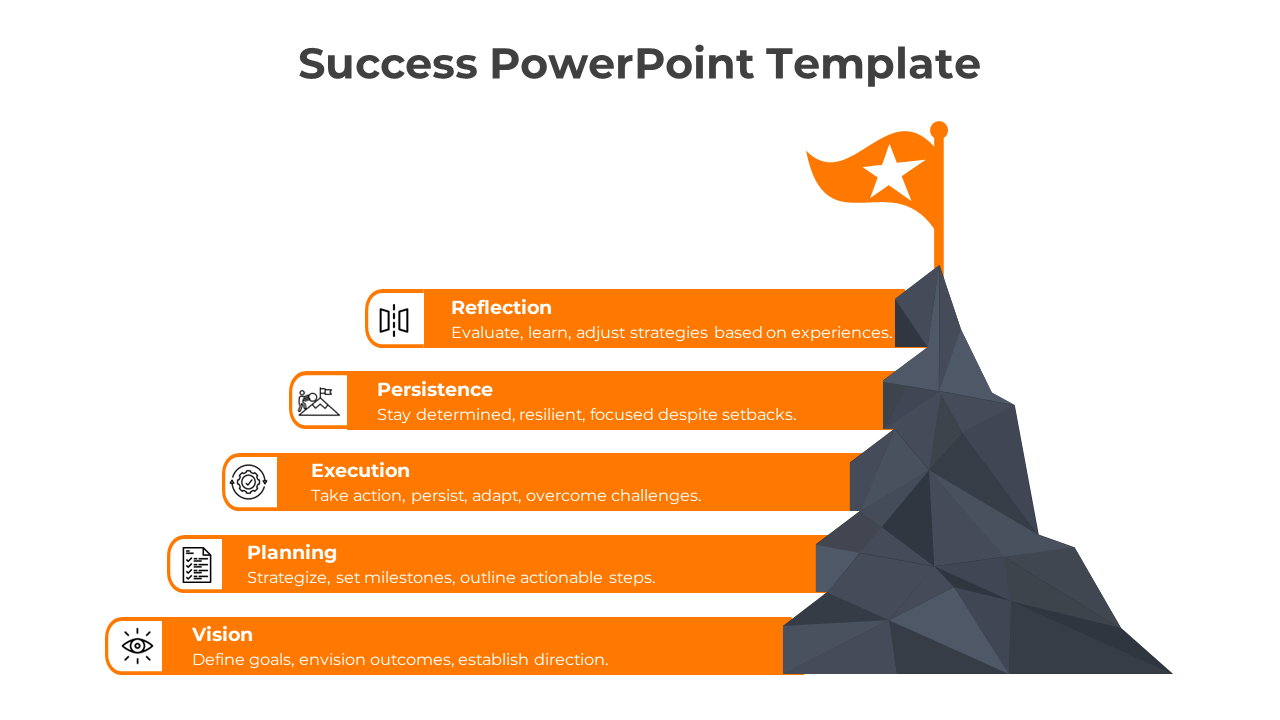 Success PowerPoint Template-Orange