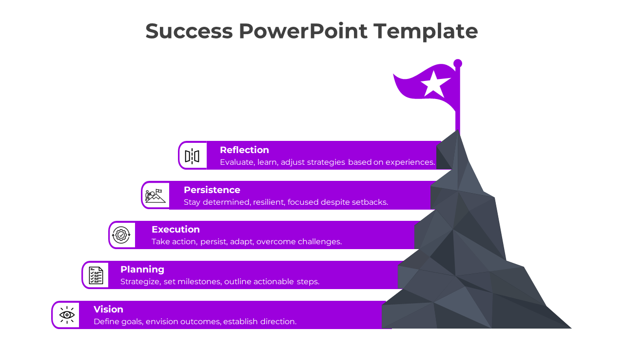 Success PowerPoint Template-Purple