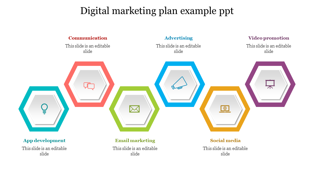 Attractive Digital Marketing Plan Example PPT 