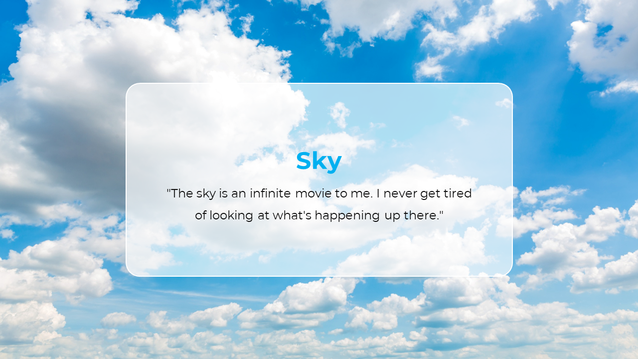 Free - Best Sky Background PowerPoint And Google Slides Template