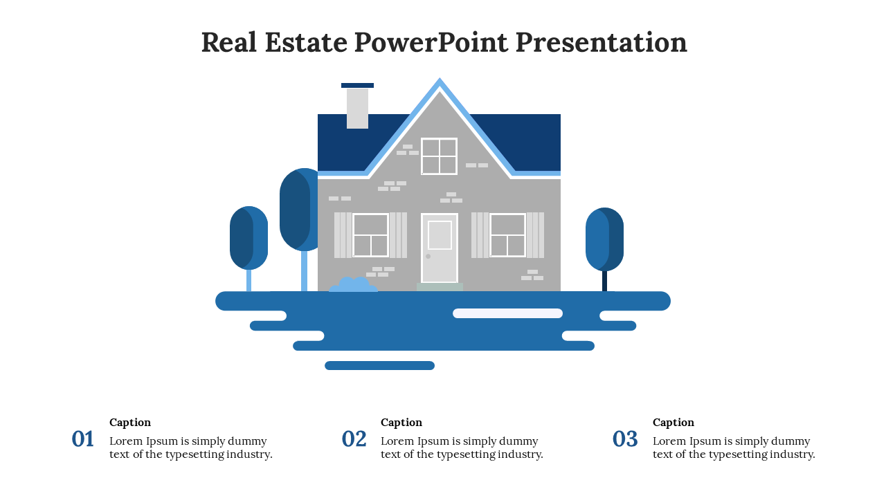 Real Estate PowerPoint Presentation-Blue