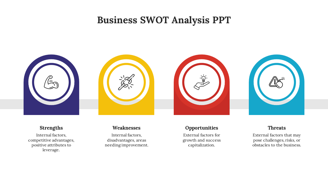 Attractive Business SWOT Analysis PPT And Google Slides