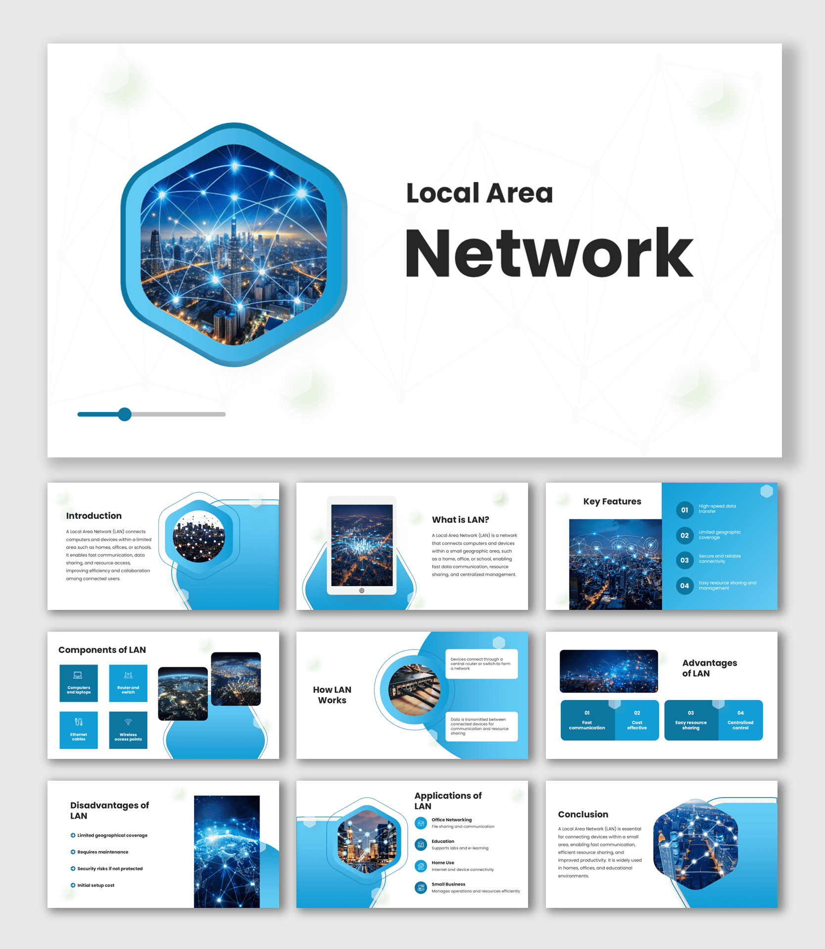 Local Area Network Presentation And Canva Template