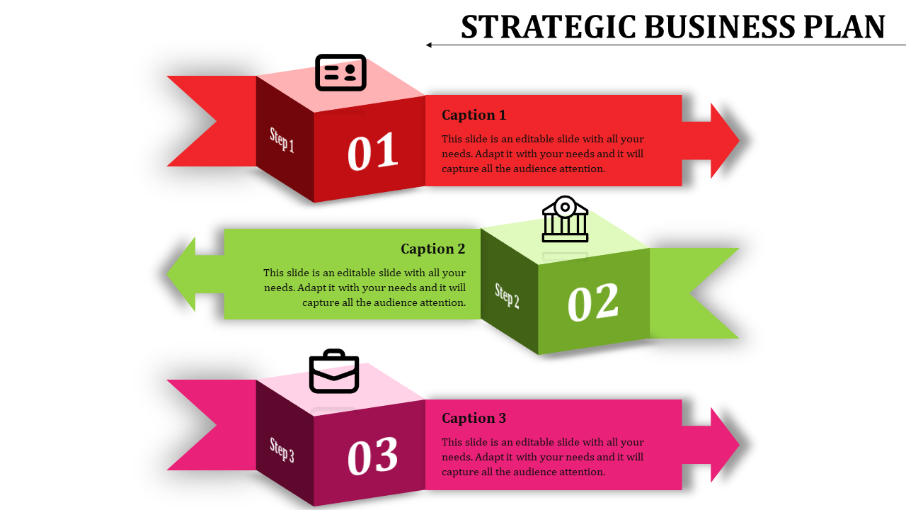 Infographic Strategic Business Plan PowerPoint Templates