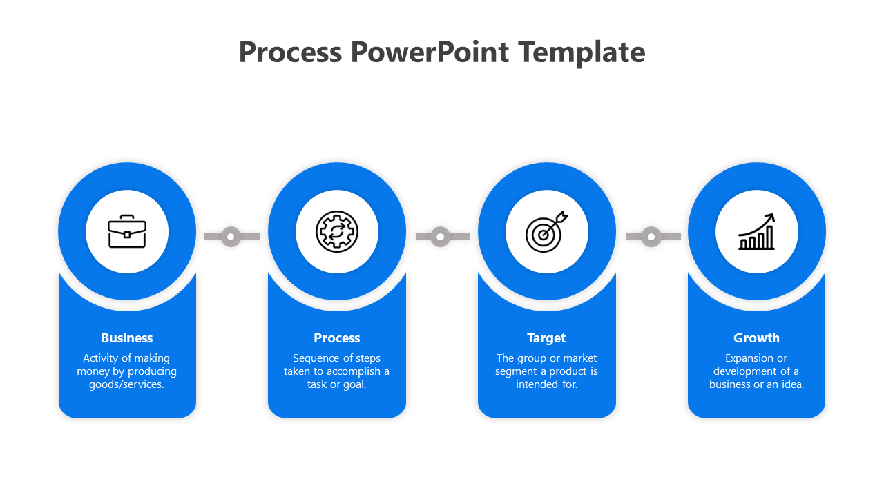 Free - Blue Color Process PowerPoint And Google Slides Template