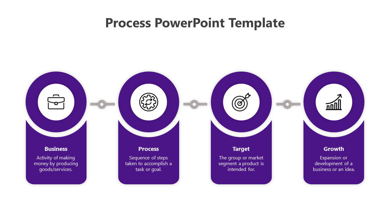 Process PowerPoint Template-Purple